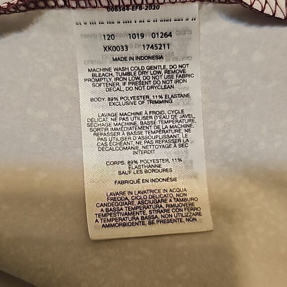COLUMBIA WOMEN'S BURGUNDY PRINTED SLEEVELESS COLD BAY DRESS S - Picture 9 of 9
